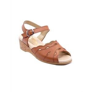 NEW WORISHOFER women's ariel cork wedge sandals in tan